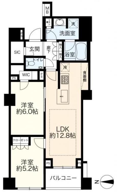 間取り 間取図　2LDK