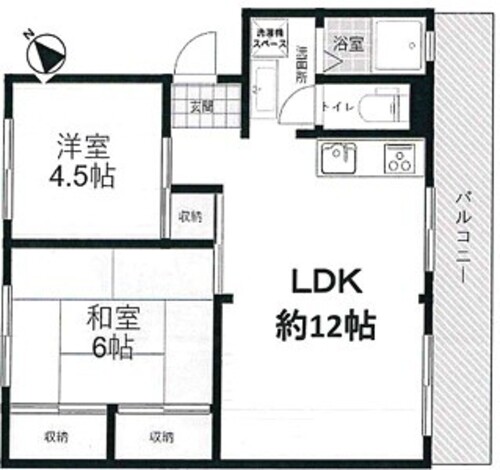 新北野第1コーポ　A棟の物件画像