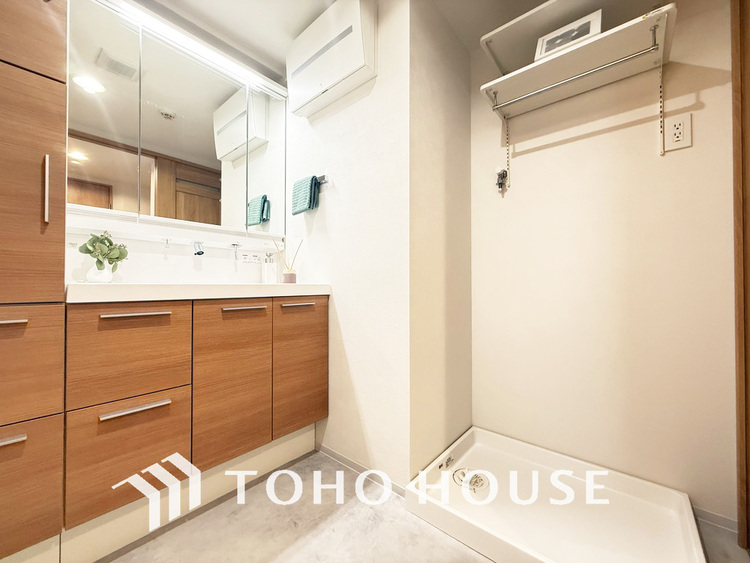 洗面 清潔感のある洗面室