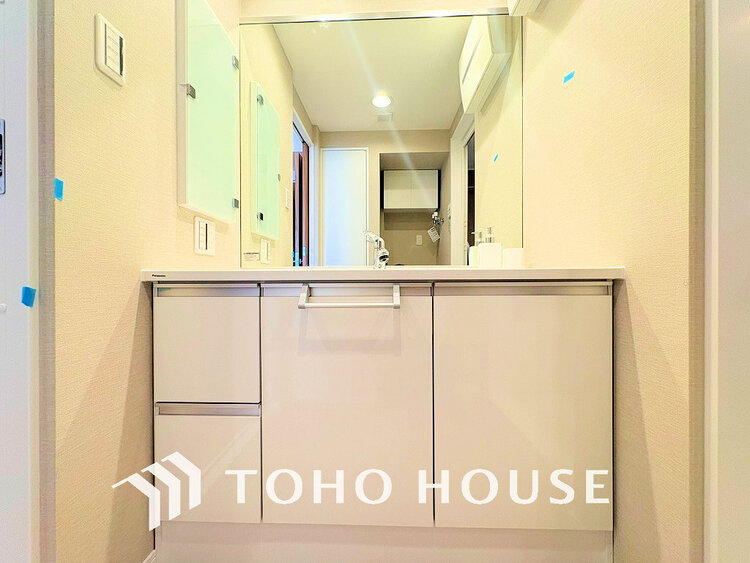 洗面 清潔感のある脱衣場