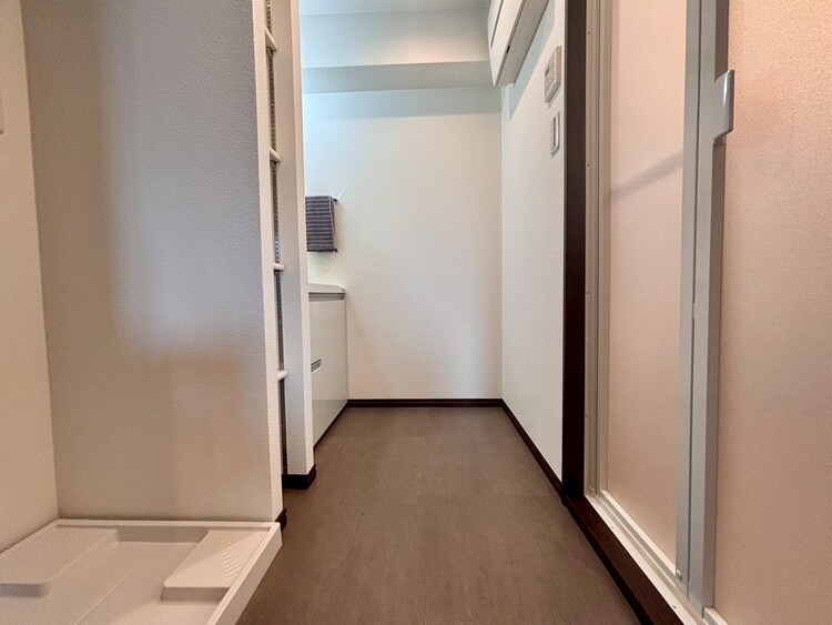 洗面 十分な広さの脱衣所。