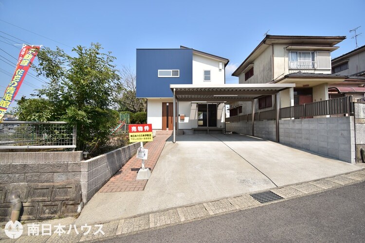 外観 南向き【敷地面積178.43m2(53.97坪)】駐車4台！即日内覧可能です♪