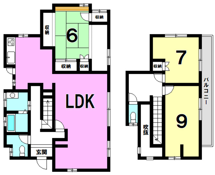 間取り 3LDK、全居室南向き【建物面積149.80m2(45.31坪)】