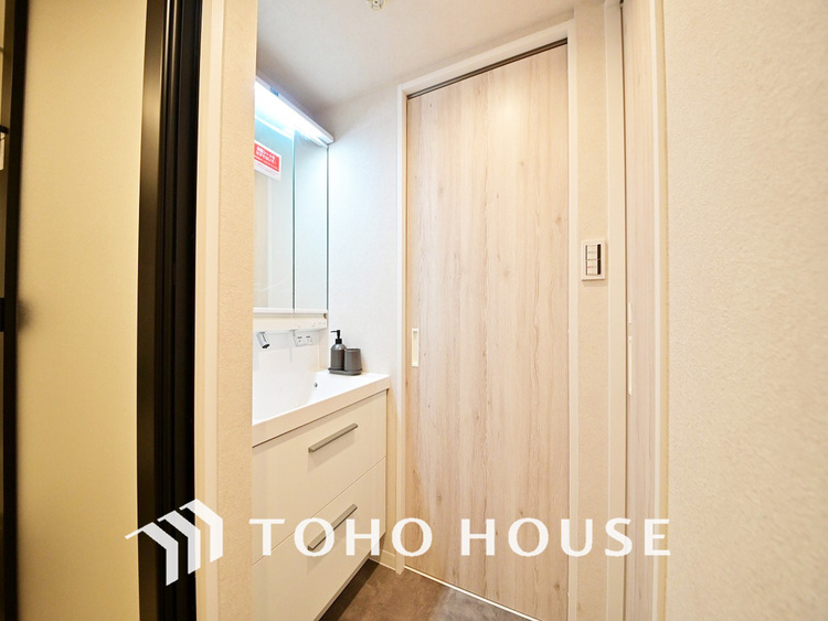 洗面 清潔感のある洗面室