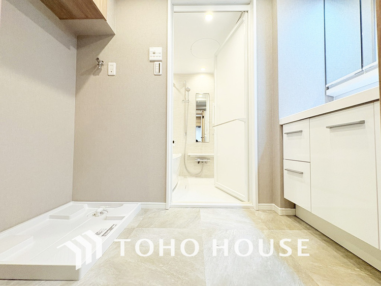 洗面 清潔感のある洗面室