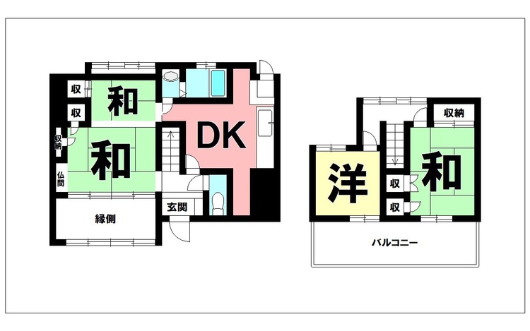 間取り 4DK【建物面積56.93m2(17.22坪)】