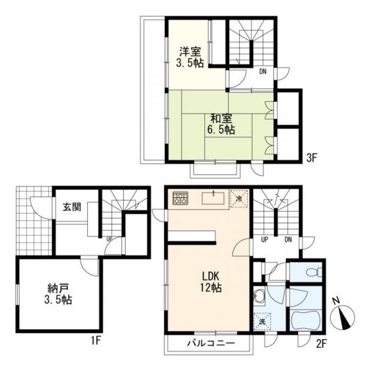 間取り 間取図　２ＬＤＫ＋Ｓ