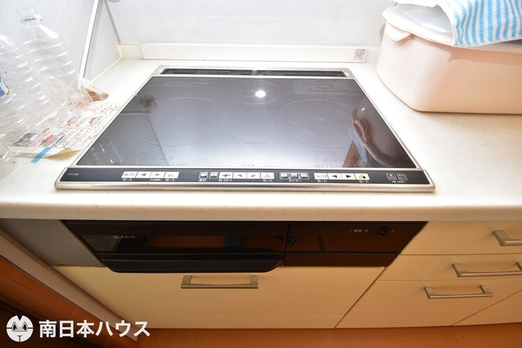 その他 【IHクッキングヒーター】3口のコンロにグリル付き！