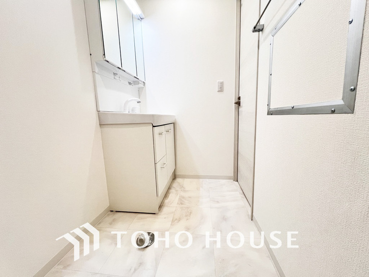 洗面 清潔感のある洗面室