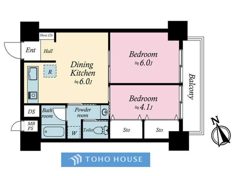 間取り 【house the light is illuminat】採光と風　家事導線も比較的良好で、風通しの良さで過ごしやすい麗(うら)らかな気分にさせてくれるリビング