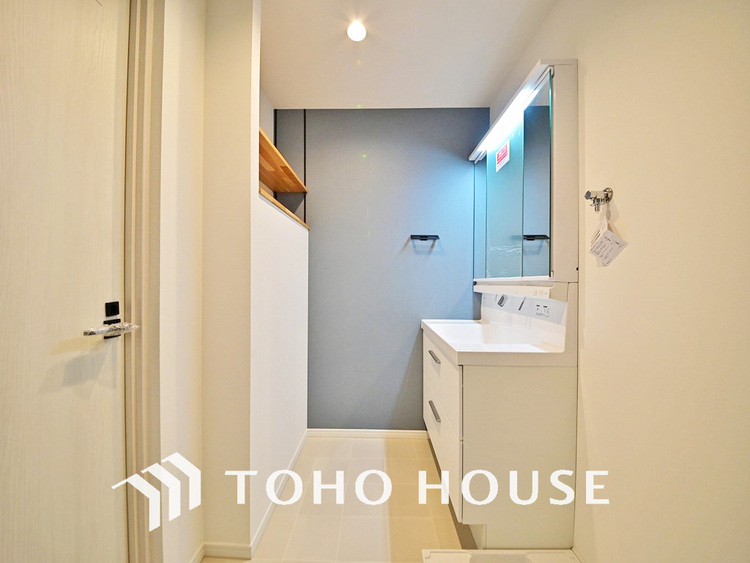 洗面 清潔感のある脱衣場