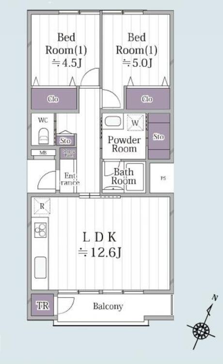 間取り お二人暮らしの方にもお勧めの2LDK
