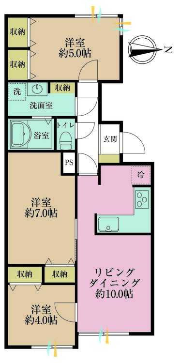 その他 3LDK、専有面積61.23m2
