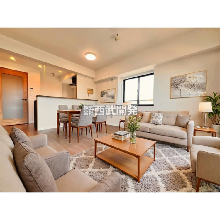 居間 【配置してある家具や小物はCGによるイメージです】