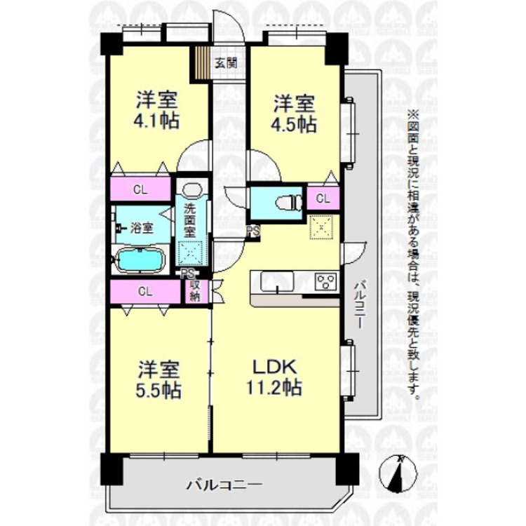 間取り 空室ですので、お気軽にご見学出来ます！