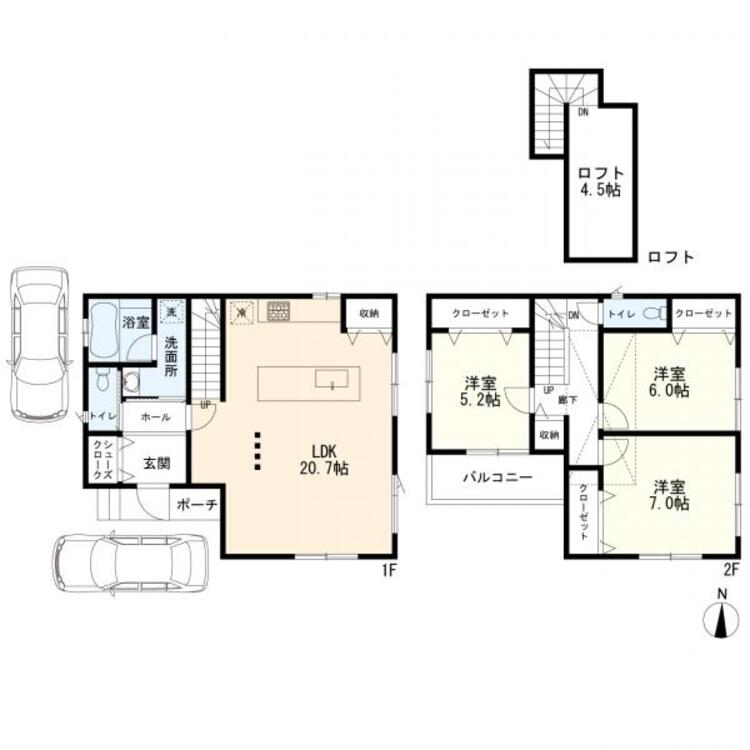 間取り 間取図　３ＬＤＫ