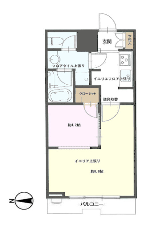 その他 1LDK、専有面積37.02m2、バルコニー面積6.4m2