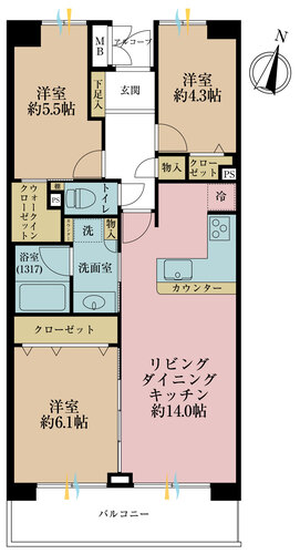 原木中山ファミールハイツ１号館の画像