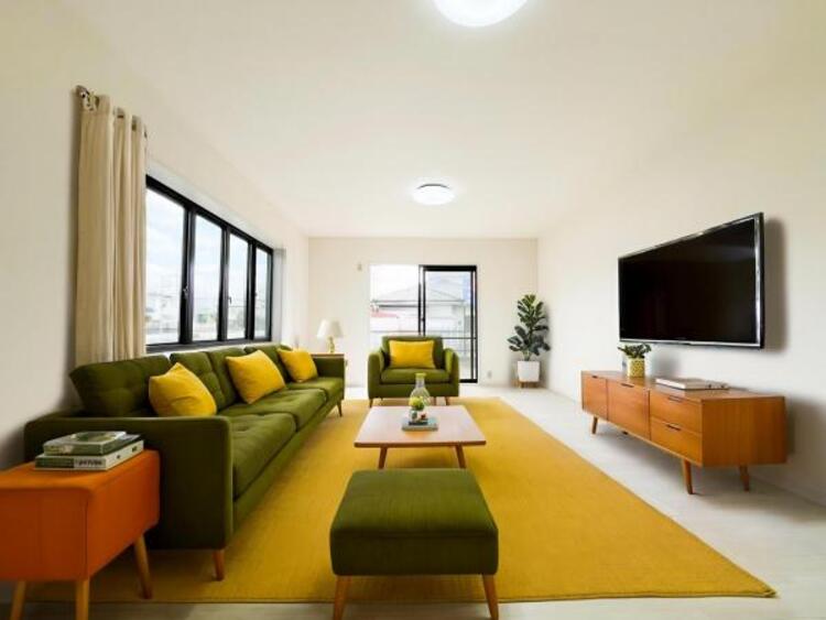 居間 本画像はCGで作成しており、実際に現地に家具は置かれておりません。また、価格に家具は含まれておりません。