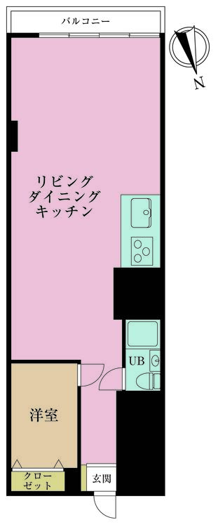 その他 1LDK、専有面積42.33m2、バルコニー面積4.15m2