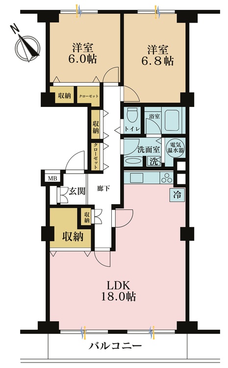 その他 2LDK、専有面積77.79m2、バルコニー面積13.2m2