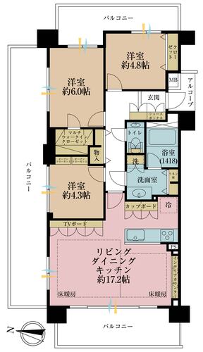 ファミールグラン高井戸デュープレックスの画像