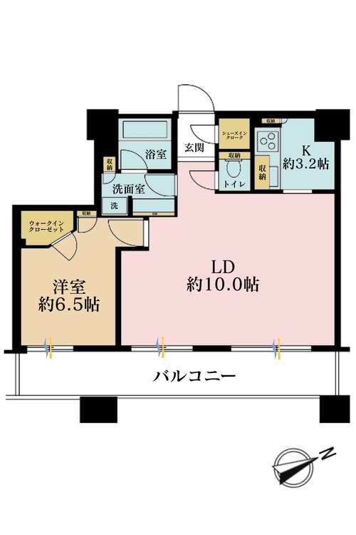 その他 1LDK、専有面積54.98m2、バルコニー面積9.4m2