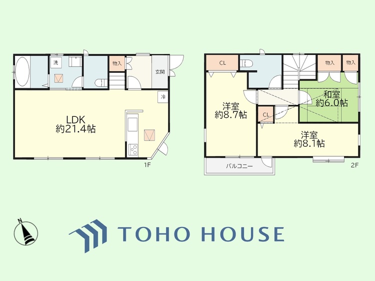 間取り 3LDK+ロフト　土地面積203.24平米、建物面積107.25平米