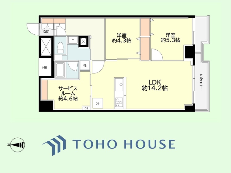 間取り 2SLDK　専有面積71.36平米