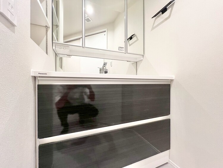 その他 清潔感を感じられる洗面化粧台。