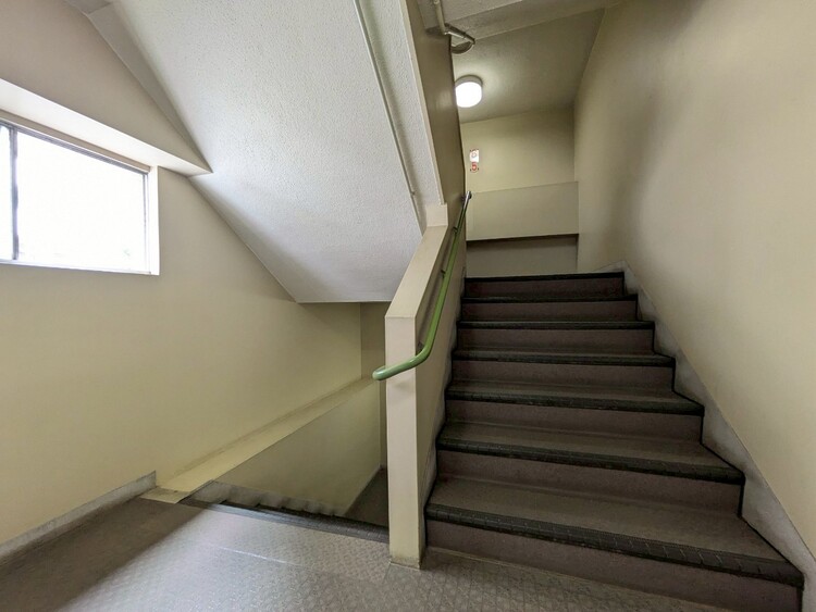 その他 共用部の階段です。明るく清潔に管理されています。