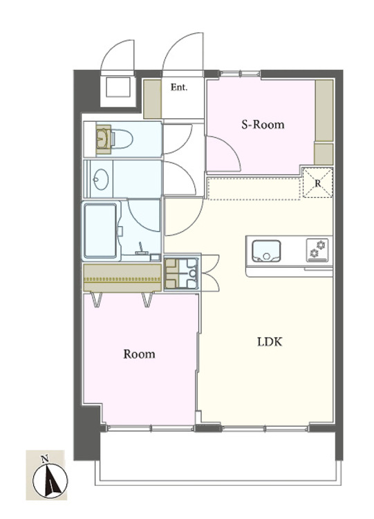 その他 1LDK+S（納戸）、専有面積40.7m2、バルコニー面積3.82m2