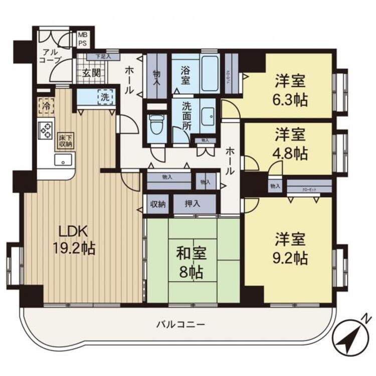間取り ペットの飼育できるマンションです。リフォーム済みの為に即入居も可能です。