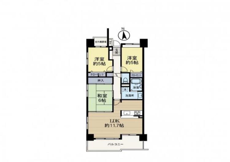 間取り オートロックや防犯カメラなど、防犯性能が高められています