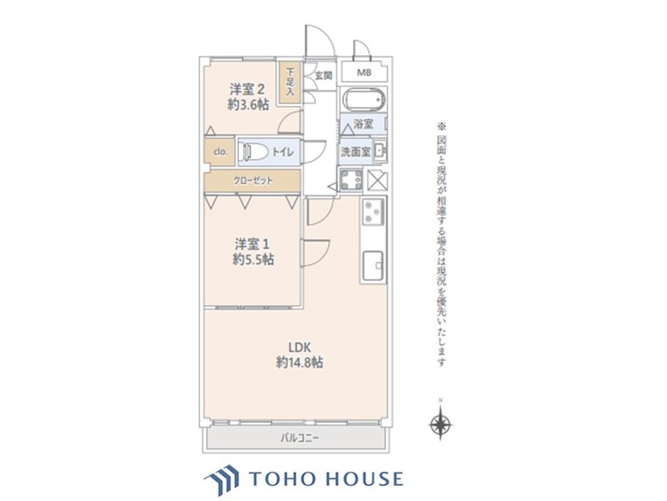 間取り 【house the light is illuminat】採光と風　家事導線も比較的良好で、風通しの良さで過ごしやすい麗(うら)らかな気分にさせてくれるリビング