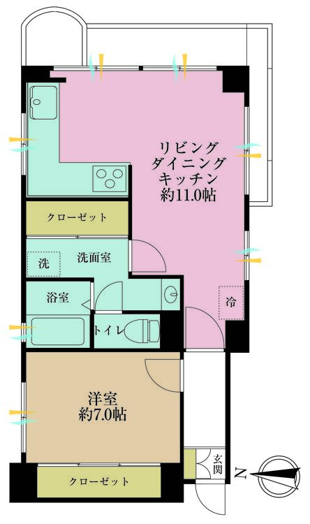 その他 1LDK、専有面積49.2?、バルコニー面積10.39? 