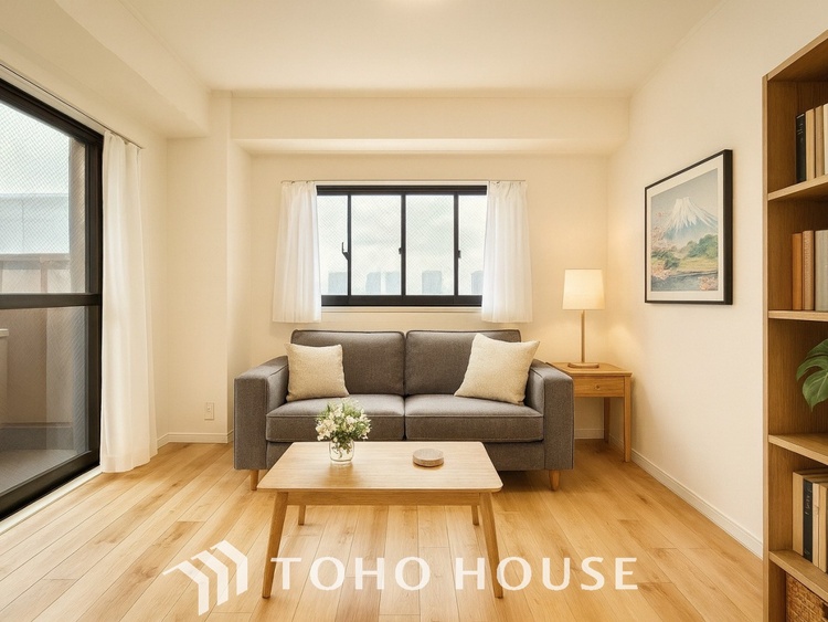 内装 【LIVING】◆眩い◆光が燦々と入り、家族の笑顔を照らす。※家具の配置にはCGによる加工を施しております。