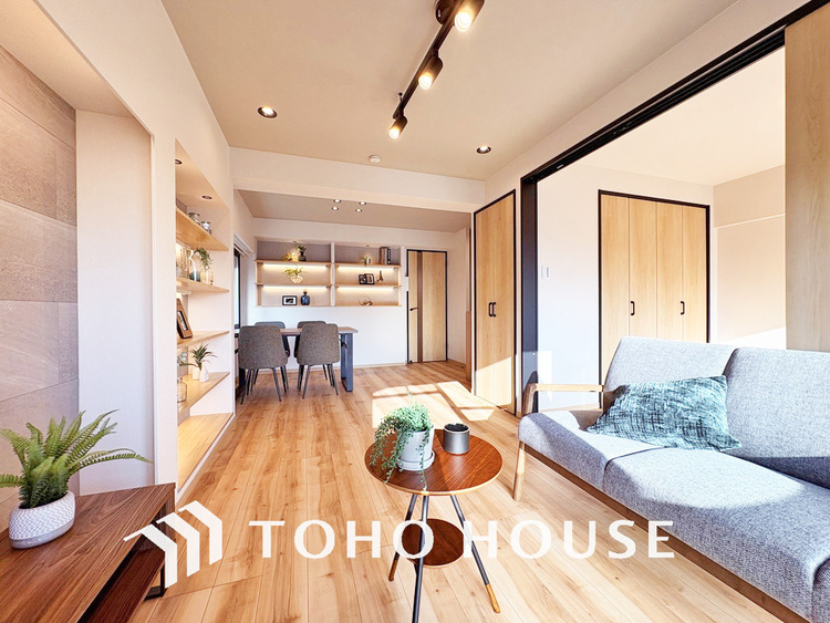 内装 上質な時間を育む暮らしのメインステージ。寛ぎとコミュニケーションを育む居心地のよい場所