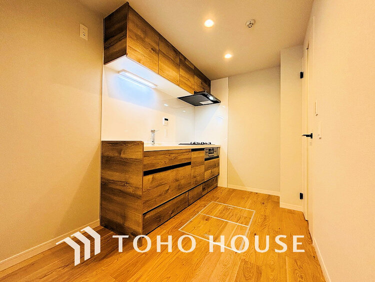 キッチン シンプルな部屋の雰囲気に溶け合うナチュラルキッチン