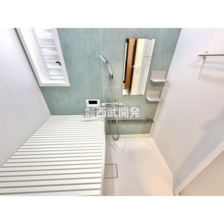 風呂 追い焚き付きの浴室。