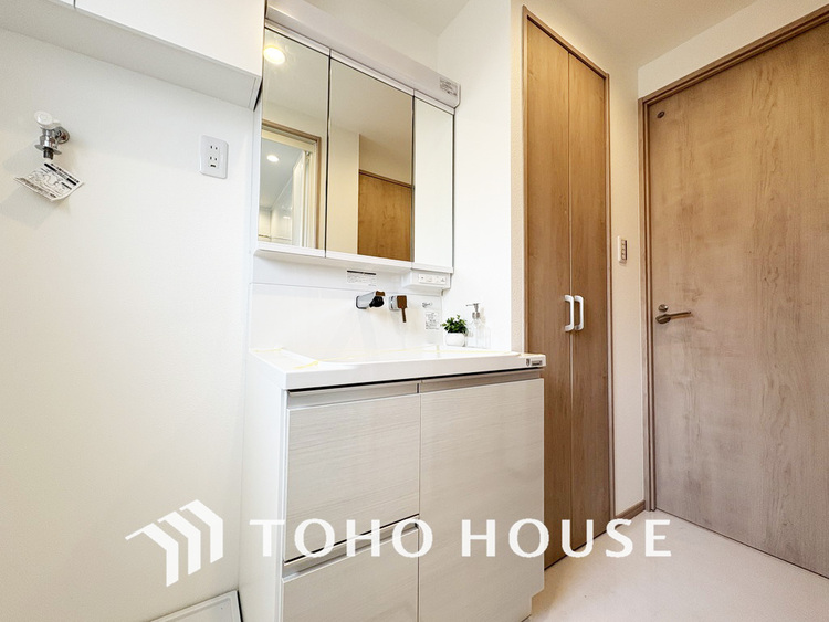 洗面 清潔感のある洗面室