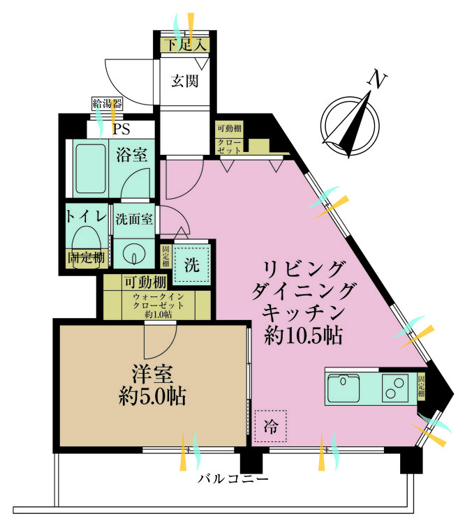 その他 1LDK、専有面積38.42m2