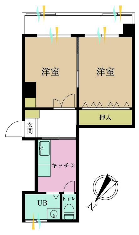 その他 2K、専有面積32.87m2