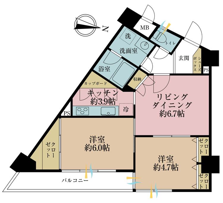 その他 2LDK、専有面積50.13m2