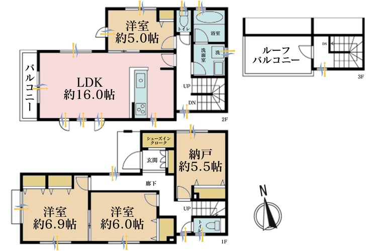 その他 3LDK+S（納戸）、土地面積90.51m2、建物面積98.53m2