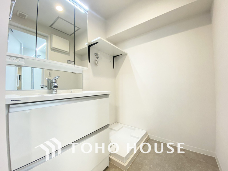 洗面 清潔感のある洗面室