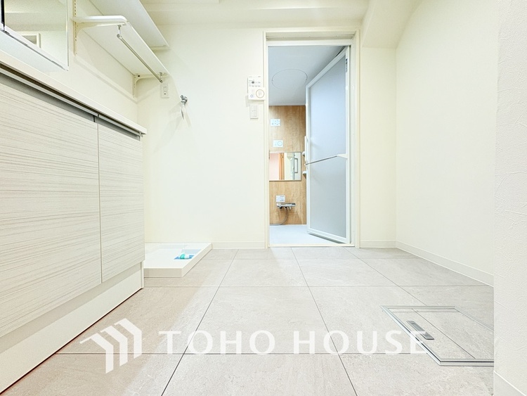 洗面 清潔感のある洗面室