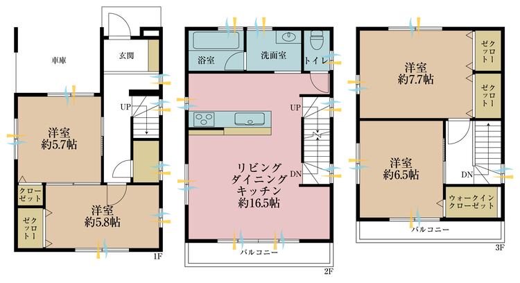 間取り ４ＬＤＫ、土地面積７０．４２平米、建物面積１０４．９平米