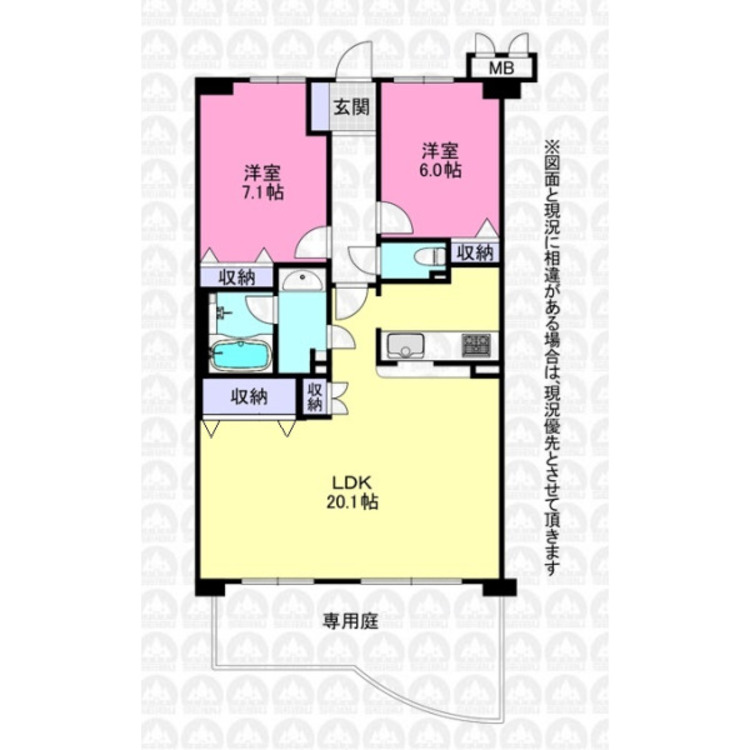 間取り LDK20.1帖の2LDK