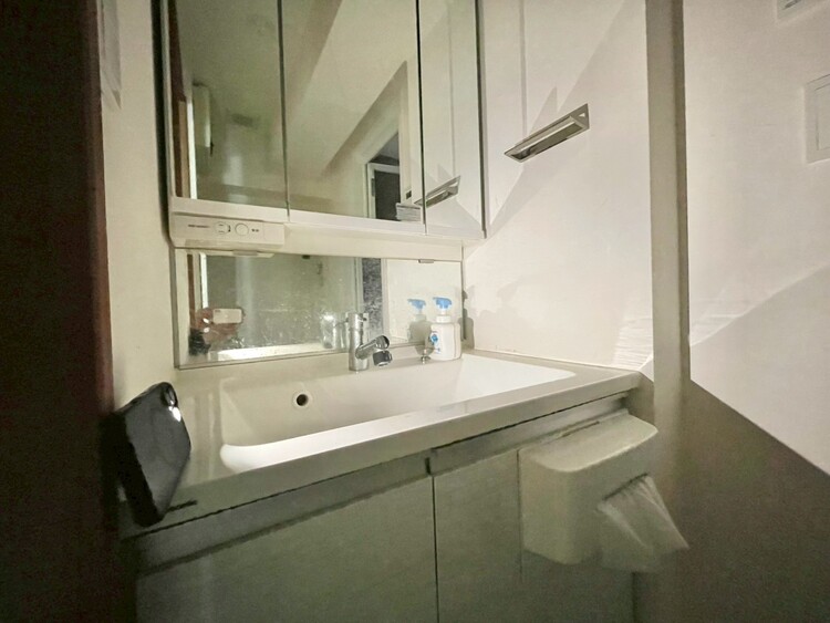 その他 清潔感を感じられる洗面化粧台。